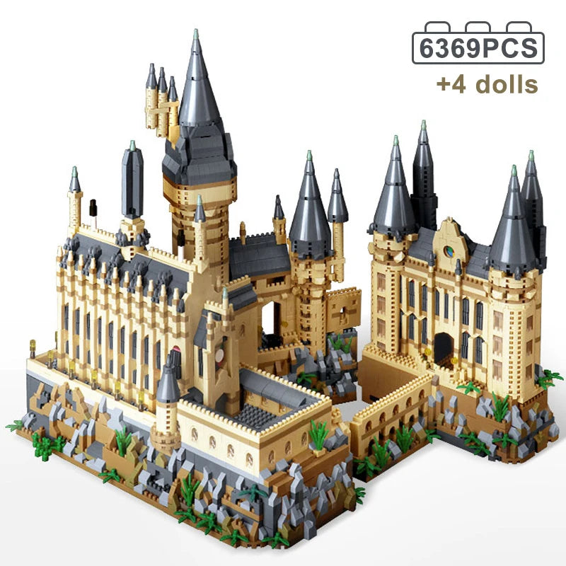Bricks City Creative Medieval Magic Castle Series School Architecture Palace Model Building Blocks