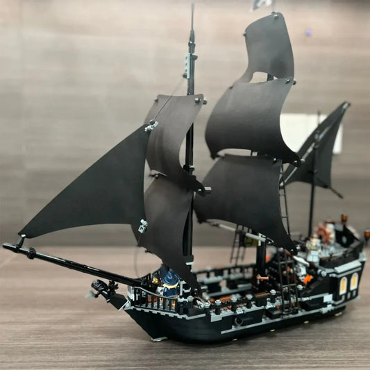 Pirates Of The Caribbean Ship Queen's Revenge Warship Black Pearl Sailboat Building Block Bricks