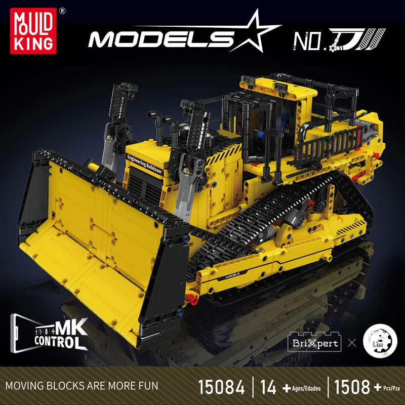 Technical Truck Building Block Remote Control D11 Bulldozer Model Assembly Brick Toys