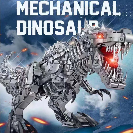 Jurassic Dinosaur Large Mechanical Tyrannosaurus Rex Building Blocks Model With Lights Bricks Toys
