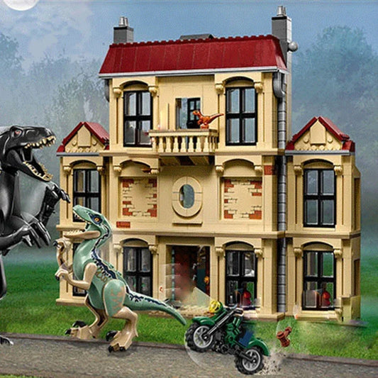 Dinosaur Series Tyrannical Dragon Attacks The Manor World Base Building Blocks