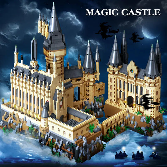 Bricks City Creative Medieval Magic Castle Series School Architecture Palace Model Building Blocks