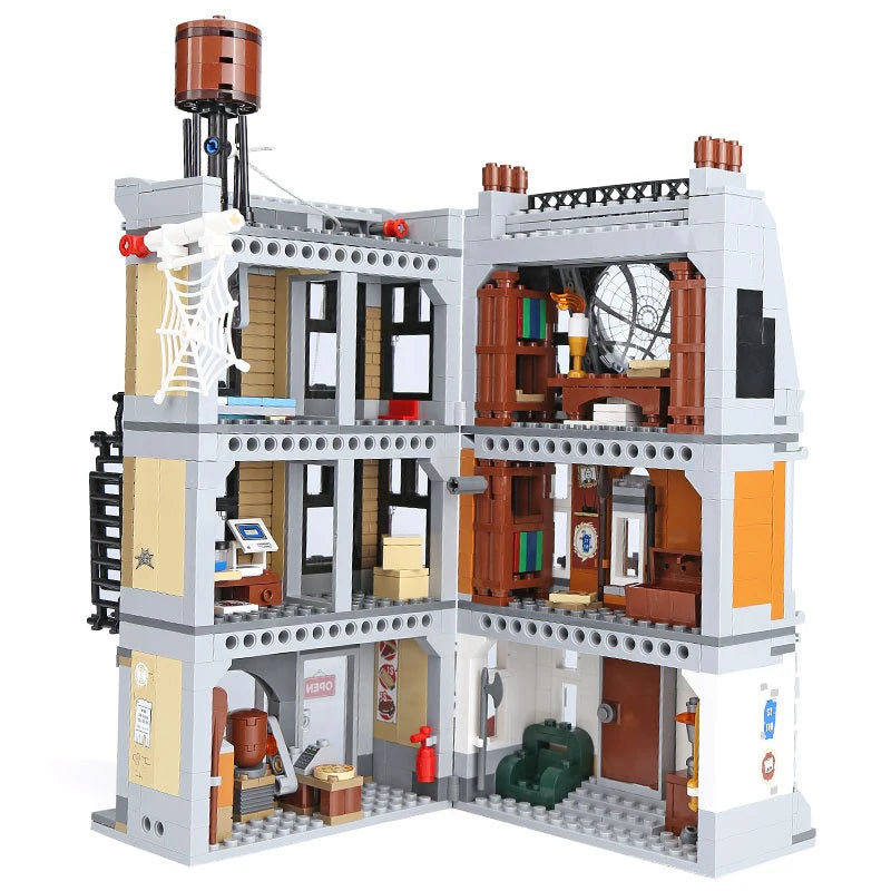 Hero Movie Series Sanctuary Sanctuary Showdown Model Compatible with 76108 Building Blocks