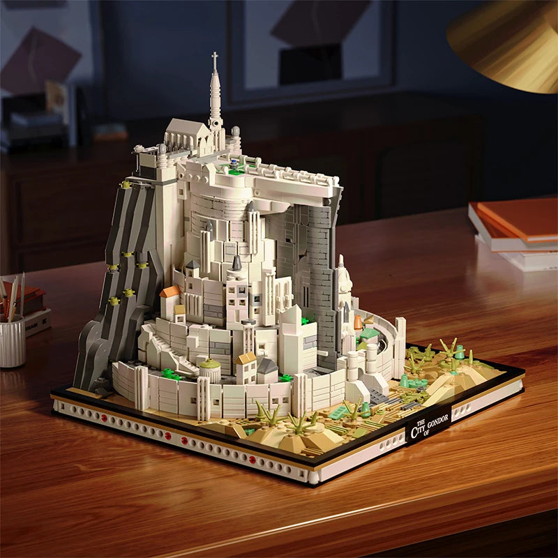The Rings Minas White City Tirith Street View Assembly Model Building Block
