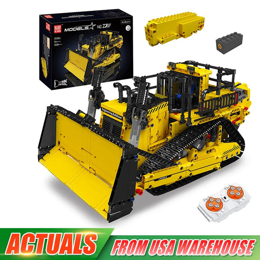 Technical Truck Building Block Remote Control D11 Bulldozer Model Assembly Brick Toys