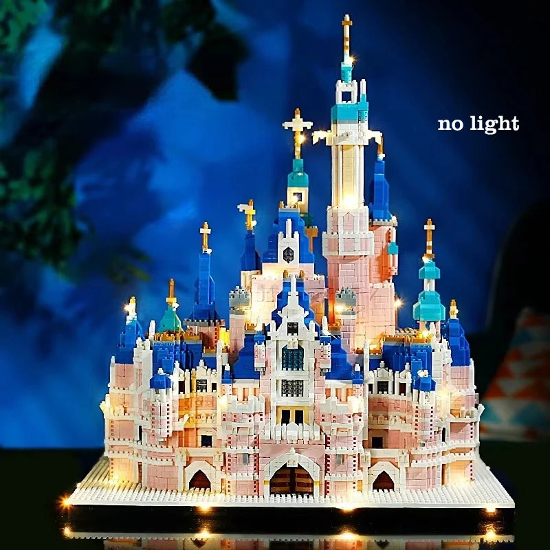 Castle Building Blocks Pink Series Castle Church Diamond Blocks Construction Toys