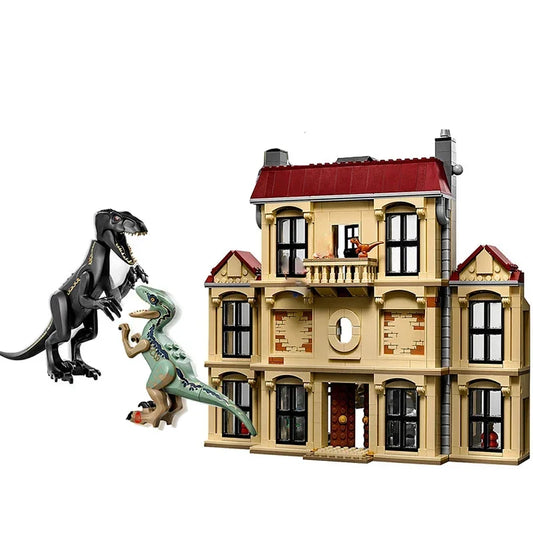 Dinosaur Series Tyrannical Dragon Attacks The Manor World Base Building Blocks